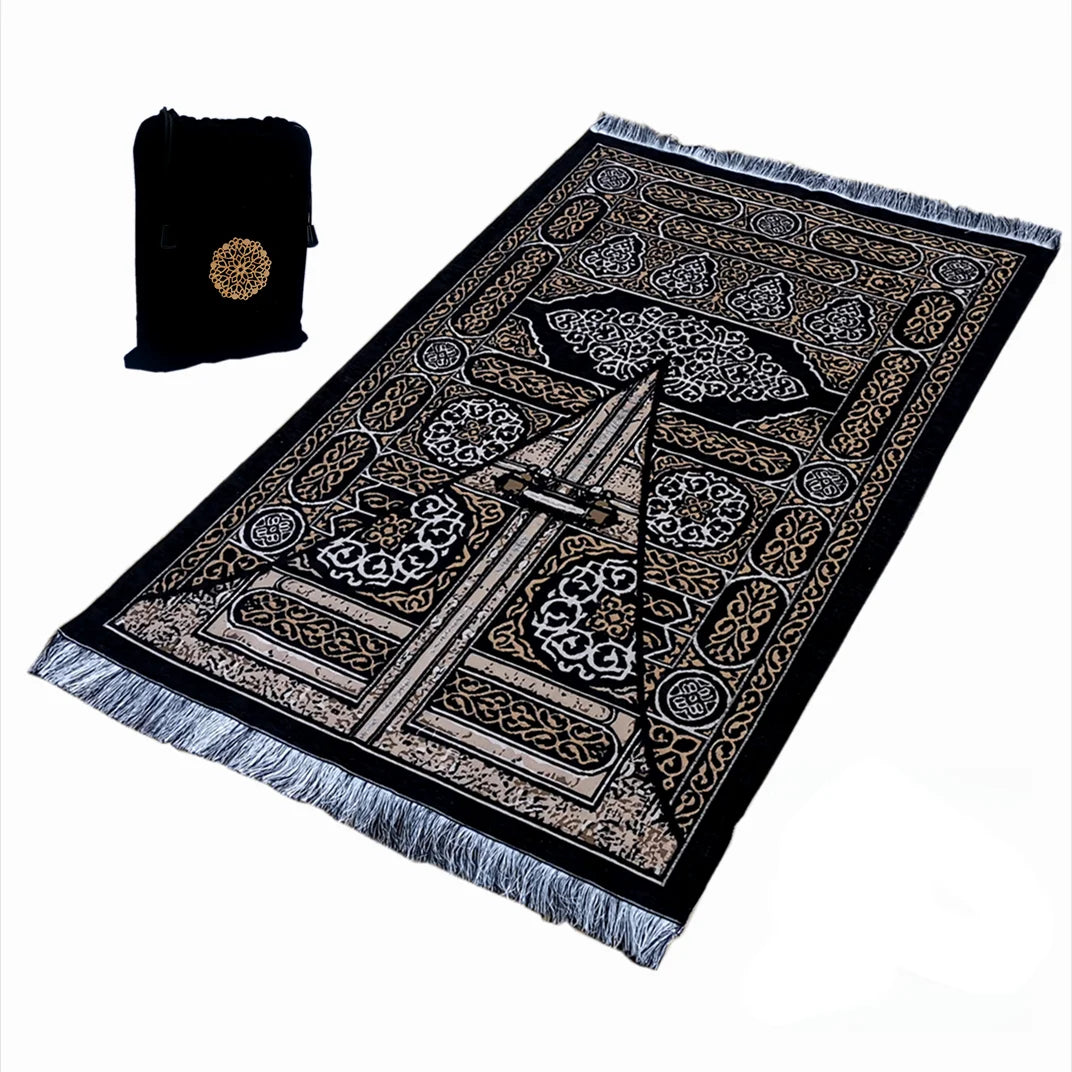 Travel Prayer Mat with Muslim Prayer Beads & Gift Bag